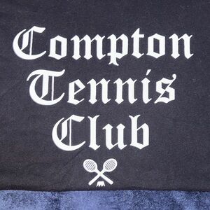 Compton Tennis Men's Black  Short Sleeve Tee - M